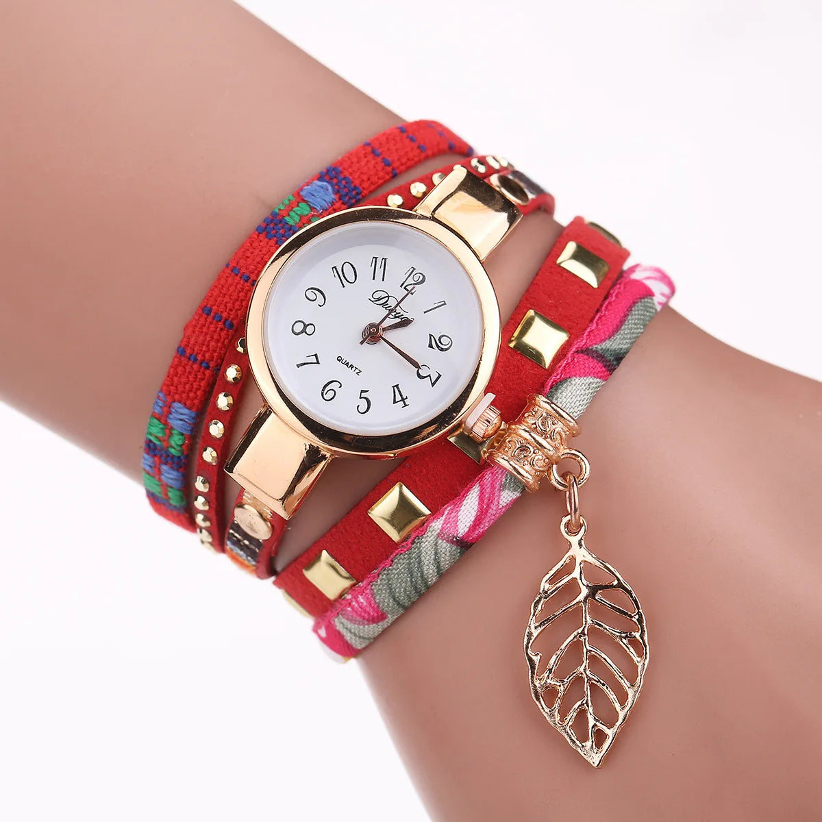 Quartz Watches Beautiful Casual Elegant Weave Watches Girls Wrist Watch For Women Lady Christmas Decorations Decorative Glasses