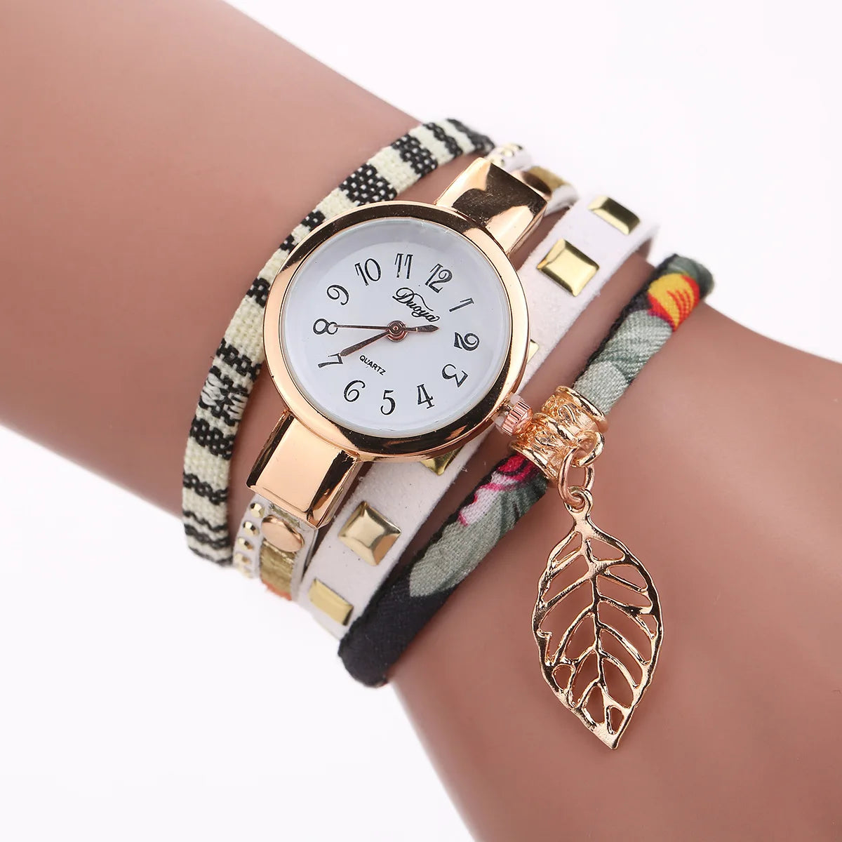 Quartz Watches Beautiful Casual Elegant Weave Watches Girls Wrist Watch For Women Lady Christmas Decorations Decorative Glasses