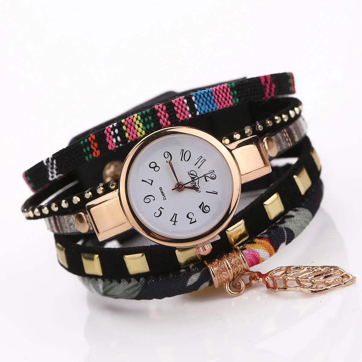 Quartz Watches Beautiful Casual Elegant Weave Watches Girls Wrist Watch For Women Lady Christmas Decorations Decorative Glasses