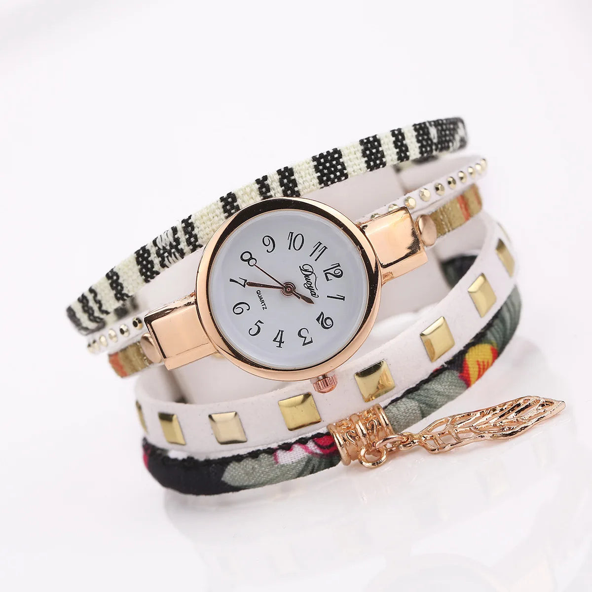 Quartz Watches Beautiful Casual Elegant Weave Watches Girls Wrist Watch For Women Lady Christmas Decorations Decorative Glasses