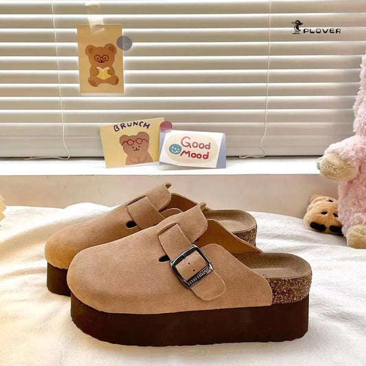 New Thick Bottom Boken Slippers Female Spring And Summer Wear A Senior Sense Of Non-Slip small Design Sense Slippers