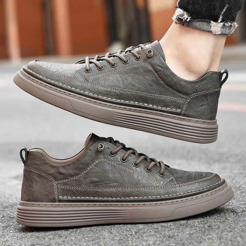 Fashion Handmade Brand Men Casual Shoes Genuine Leather Men Flats Soft Oxford Shoes Luxury Quality Outdoor Shoes Men Sneakers