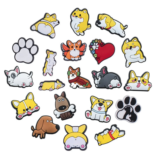 Corgi Shoe Charms for Crocs Accessories Clogs Pins Women Badges Boy Girls Jeans Kids Decorations Buckle Shoes Accessories