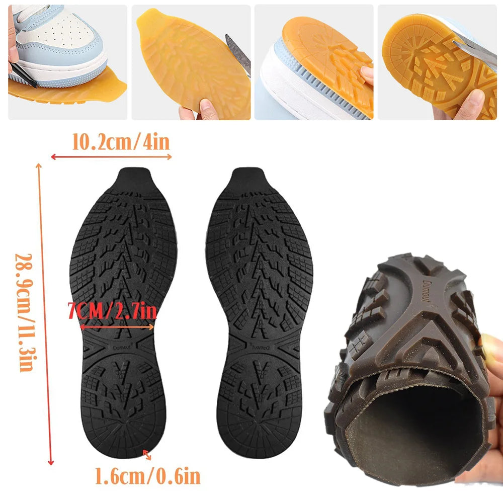 Full Sole Protector Sneaker Repair Rubber Shoe Soles Anti Slip Foot Pads Wear-resistant Sole Stickers Non-Slip DIY Shoe Pads Hot