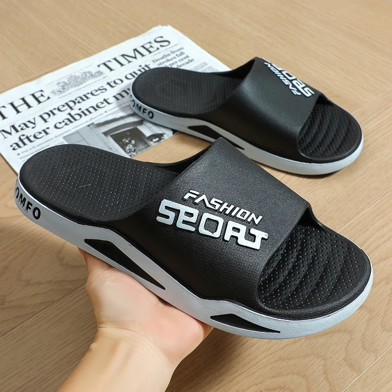 Slippers for men can be worn externally in summer. Trendy bathroom, bathroom, non-skid home, indoor, and home sandals for men