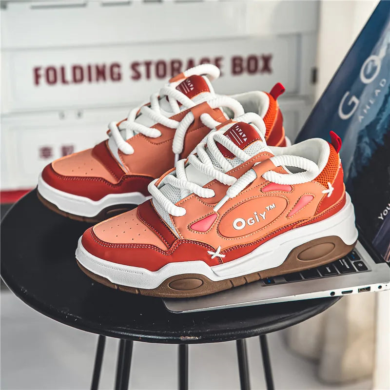 Fashion Red Men's Winter Sneakers Comfortable Designer Casual Sneakers Shoes for Men Chunky Mens Shoes 2023 zapatos para hombres