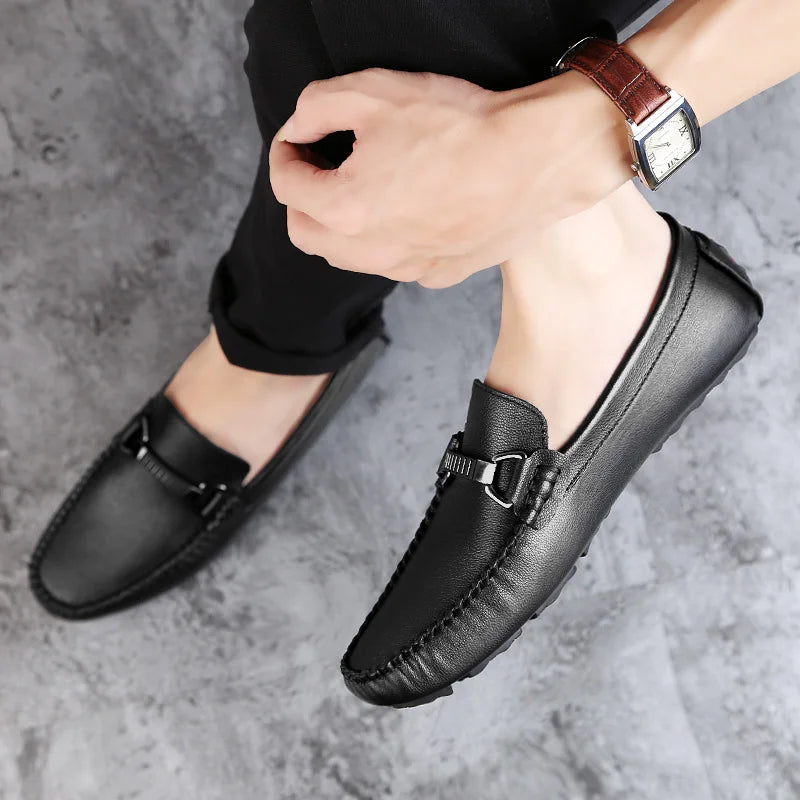 Genuine Leather Slip On Mens Loafers Casual Shoes Men Designer Lofer Man Mocasines Hot Sale Loafer Trend 2022 Loffers Low Lofars