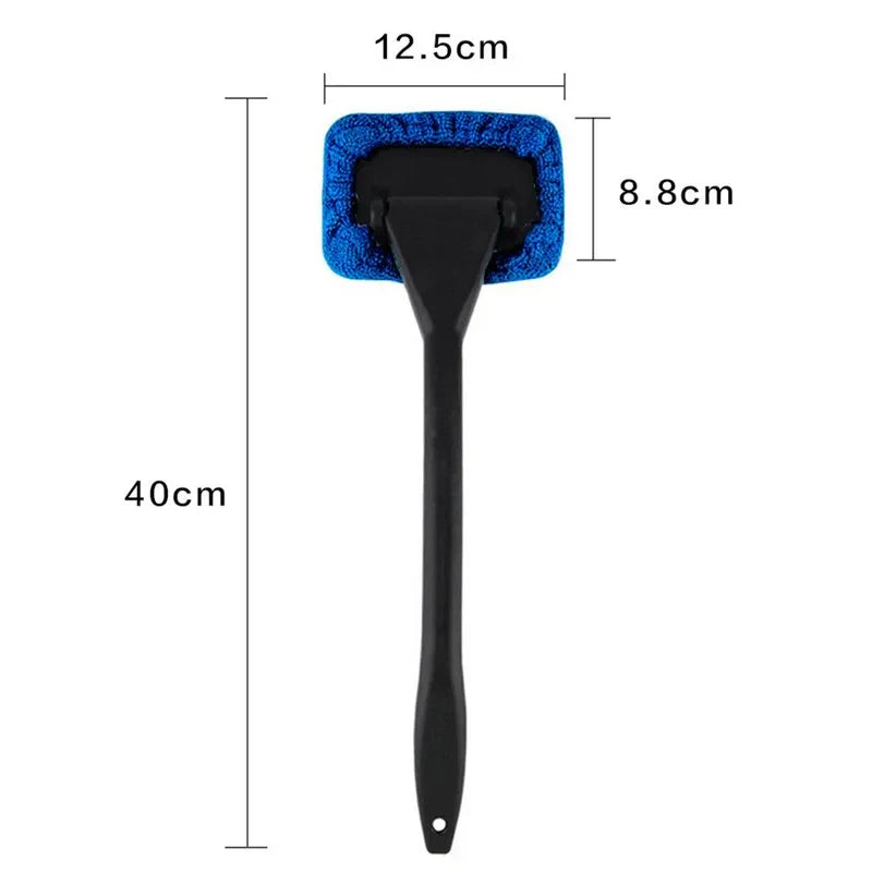 Car Window Windshield Cleaner Brush Kit Auto Glass Cleaning Wash Tool with Long Handle Microfiber Wiper