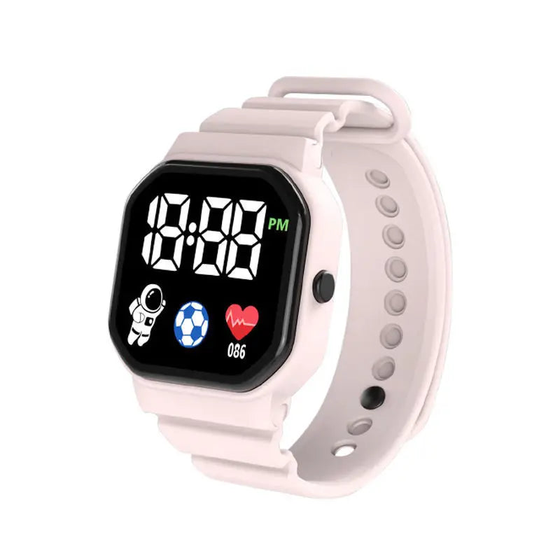 Unisex Silicone Band LED Digital Watch Square Students Sports Watches