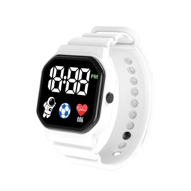 Unisex Silicone Band LED Digital Watch Square Students Sports Watches