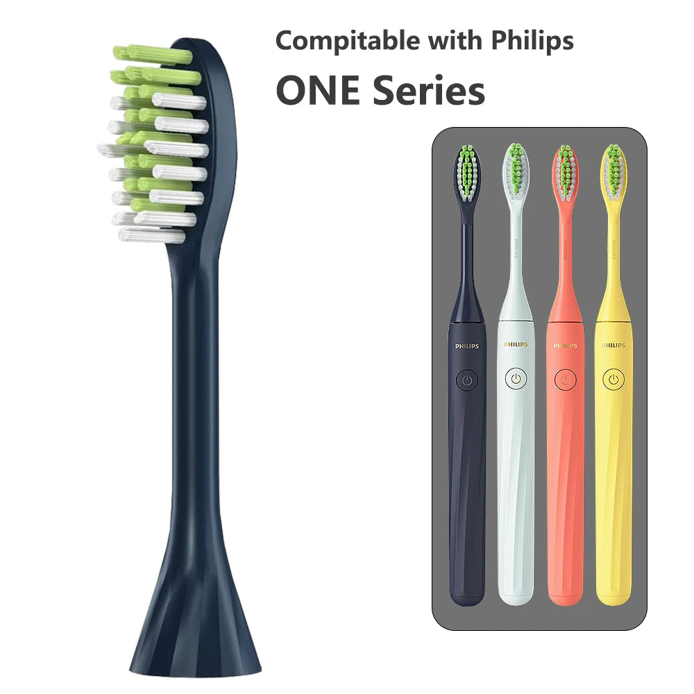 Suitable for Philips One series Electric Toothbrush Heads HY1100 HY1200 Compatible with Replacement Tooth brush DuPont bristles