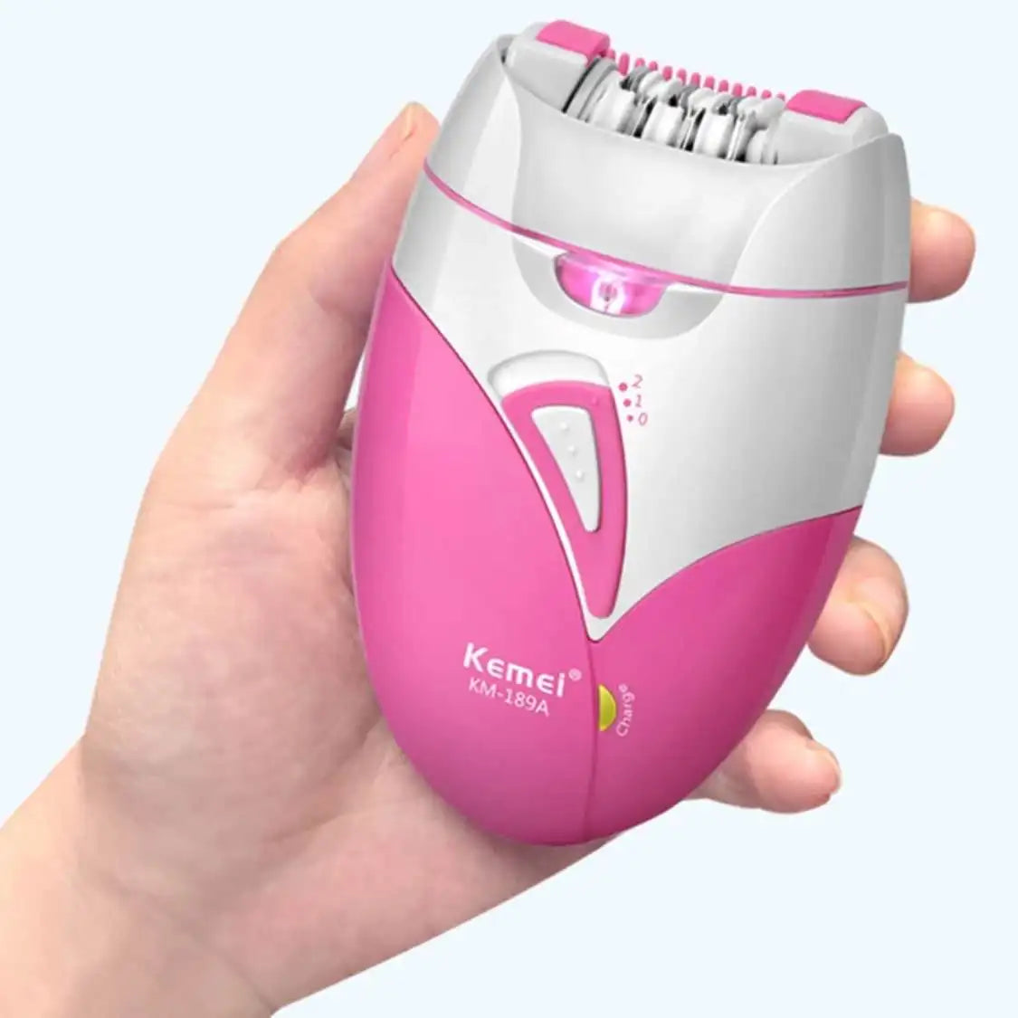 Kemei KM-189A Women's Professional Body Epilator USB Charging is convenient to carry for face, armpit and leg private hair remov