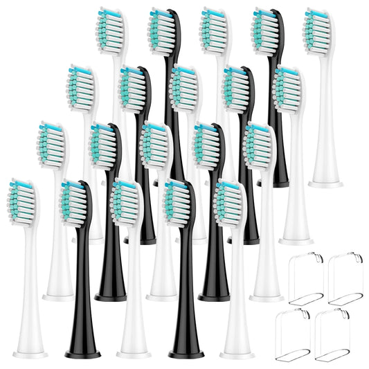 Sonic Toothbrush Heads For Philips Sonicare 8pcs/20pcs With 4pcs Protective Cover Soft Dupont Bristles