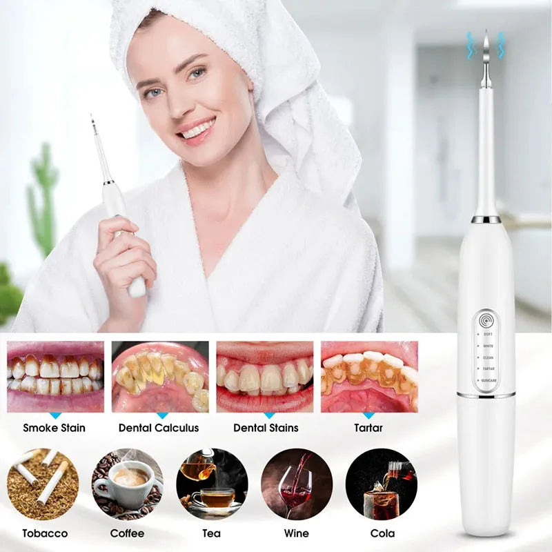 Electric Toothbrush 5 Gear Modes Wireless Plaque Dental Organic Teeth Whitening Kit Calculus Scaler Dental Mirror for Teeth