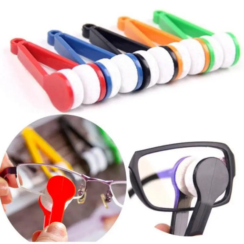 Hot 1PC New Microfiber Mini Sun Glasses Eyeglass Microfiber Brush Cleaner Cleaning Spectacles Tool Clean Brush Drop Shipping