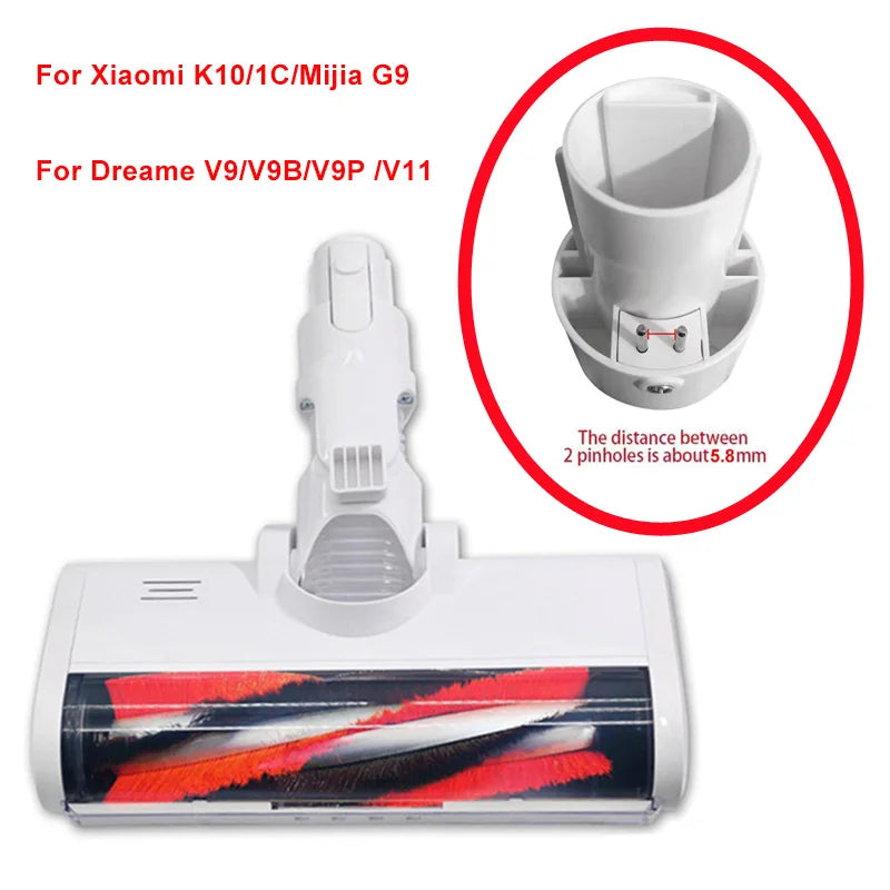 Electric Brush Head for Xiaomi G10/K10 Xiaomi 1C Xiaomi Dreame V8/V9B/V9P/V11/G9 Carpet brush Vacuum Cleaner Parts