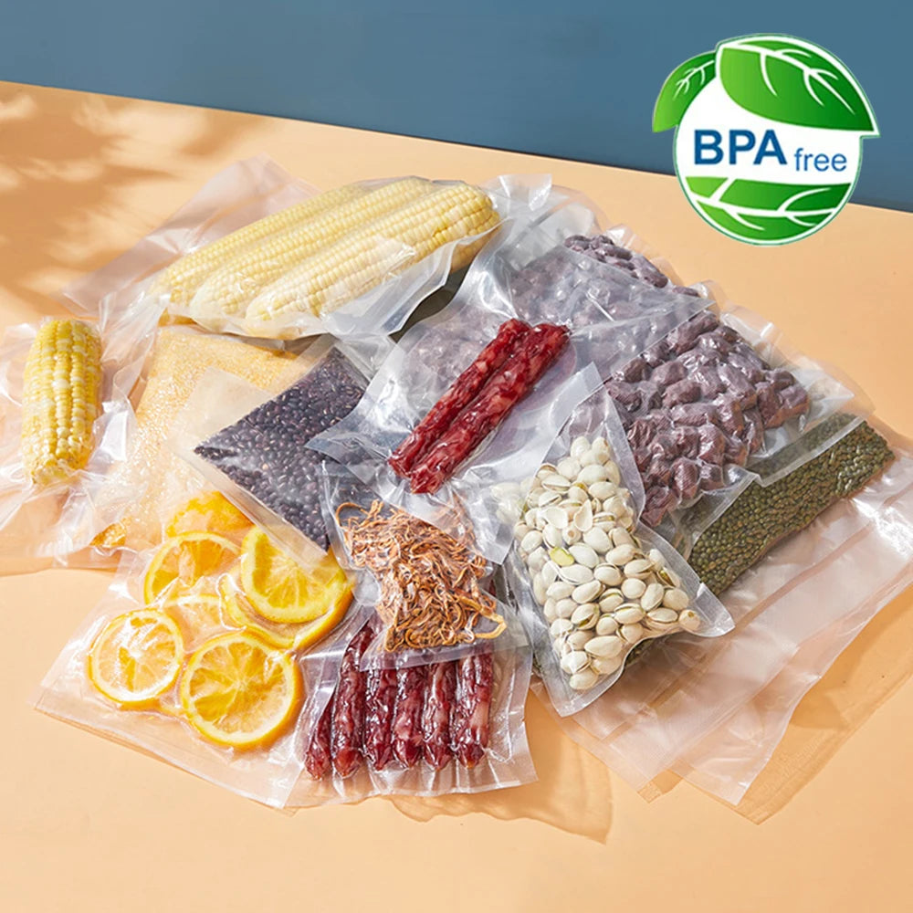 Vacuum Packaging Bag Food Vacuum Sealer Bags 100pcs Vacuum Bags for Food BPA-Free Vacuum Sealing Bags Food Storage Packaging Bag